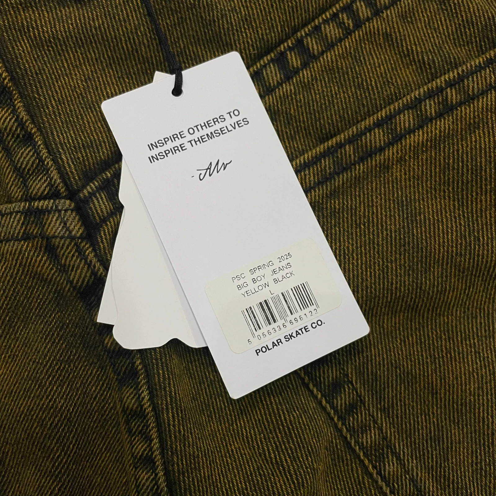 Skate Co Fleece Pants - Big Boy Jeans (Yellow Black) – photo 7